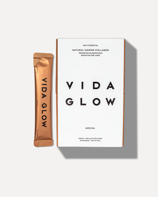 Vida Glow - Natural Marine Collagen Mocha | 30 sachets